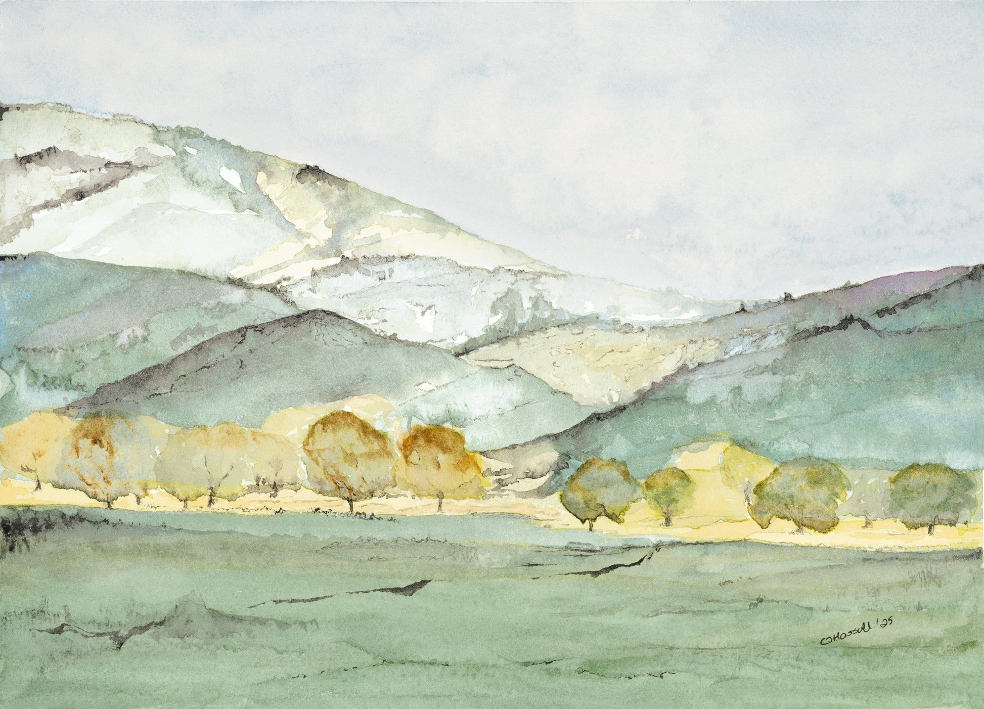 Road Trip - gentle interpretation of rolling hillsides as seen on a road trip by CJ Hassall