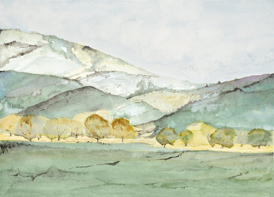 Road Trip - gentle interpretation of rolling hillsides as seen on a road trip by CJ Hassall